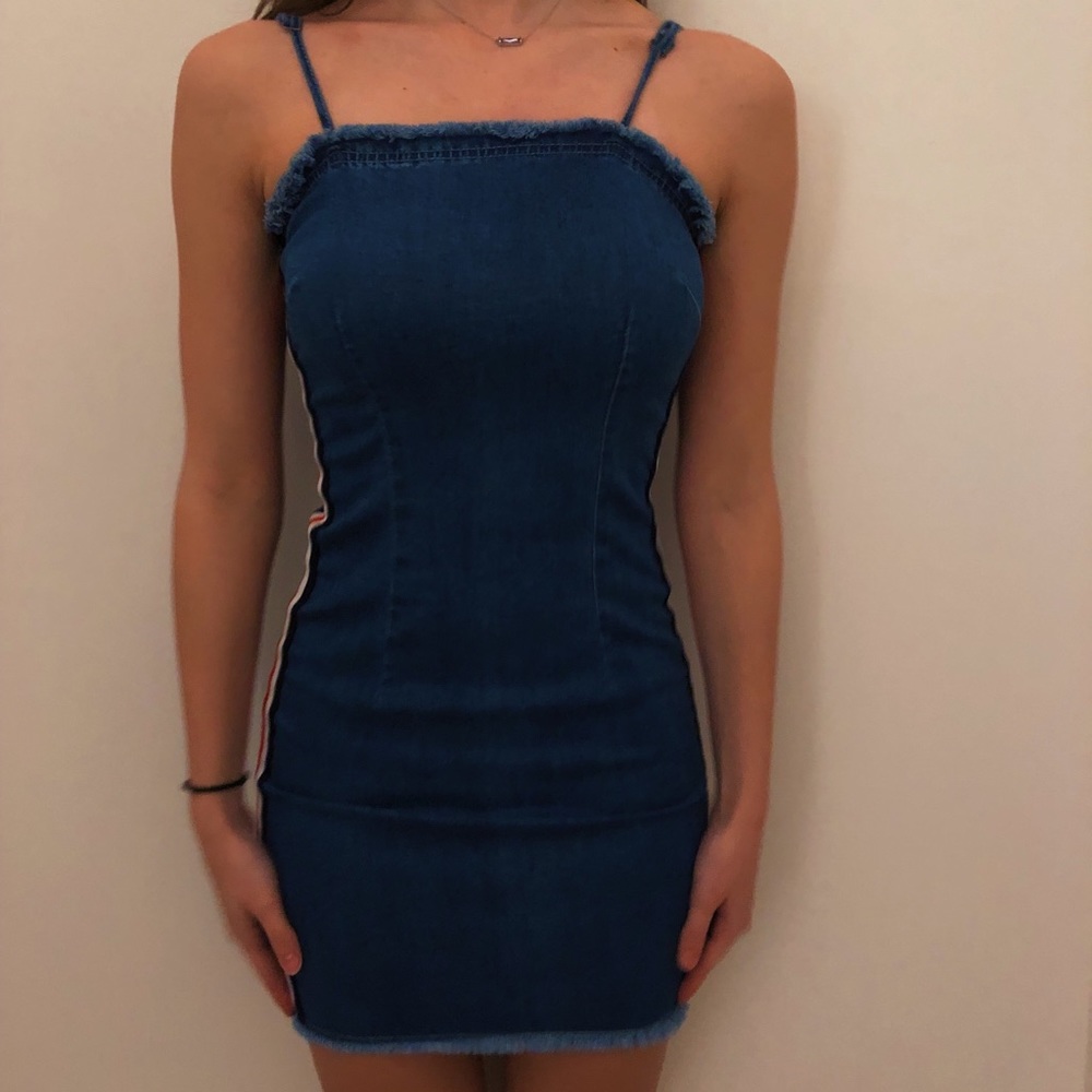 Denim mini dress